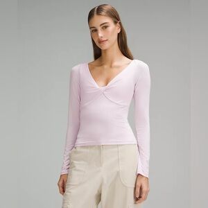 Lululemon Modal-Silk Blend V-Neck Long-sleeve Shirt